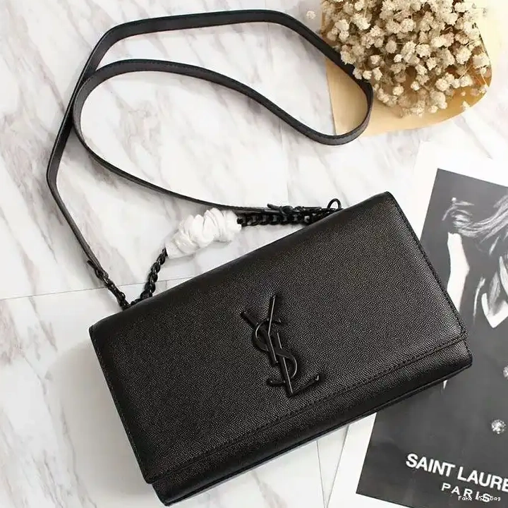 Medium In Saint Laurent Kate Bag Textured Black Leather 0327